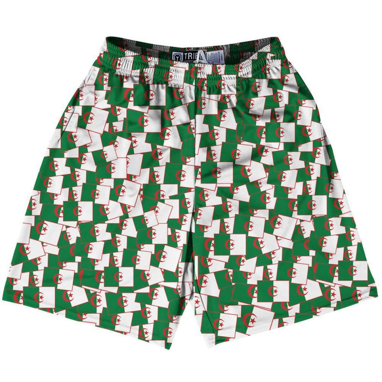 Tribe Algeria Party Flags Lacrosse Shorts Made in USA - Grren White