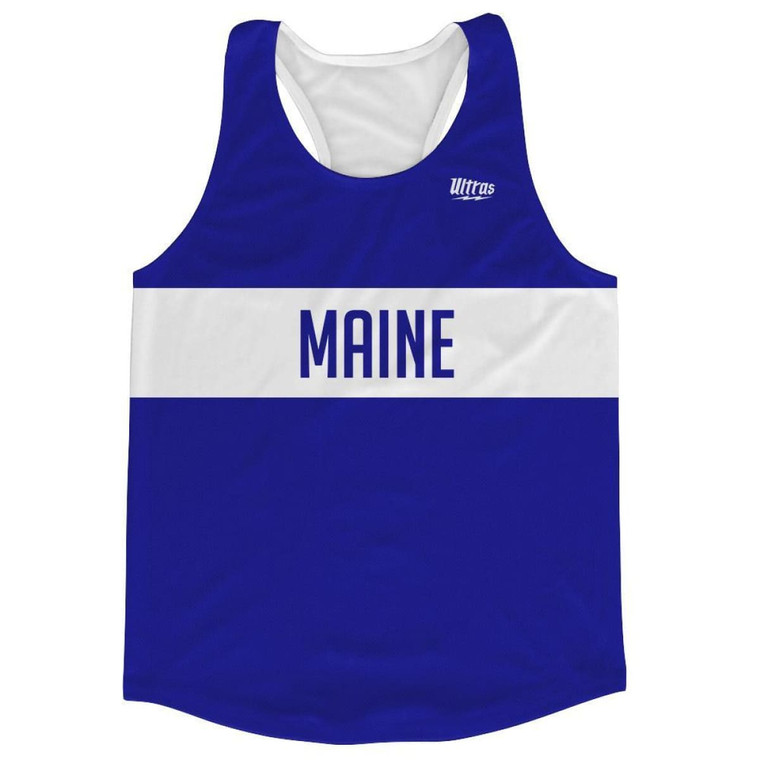 Maine Finish Line Running Tank Top Racerback Track and Cross Country Singlet Jersey Made In USA - Royal Blue