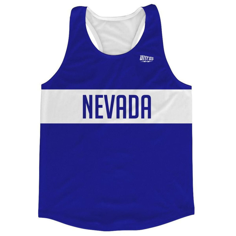 Nevada Finish Line Running Tank Top Racerback Track and Cross Country Singlet Jersey Made In USA - Royal Blue