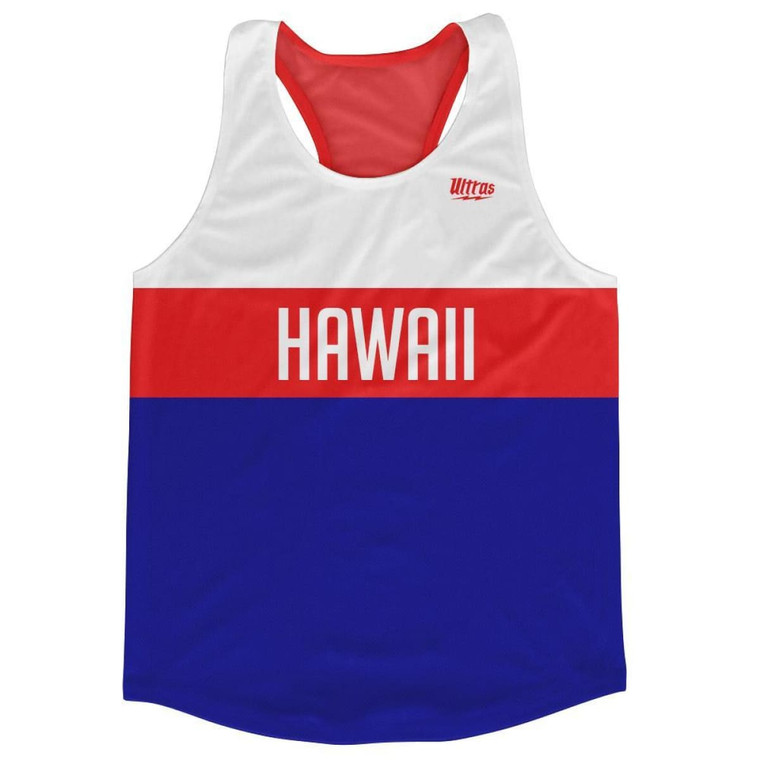 Finish Line Running Tank Top Racerback Track and Cross Country Singlet Jersey Made In USA - Blue White Red