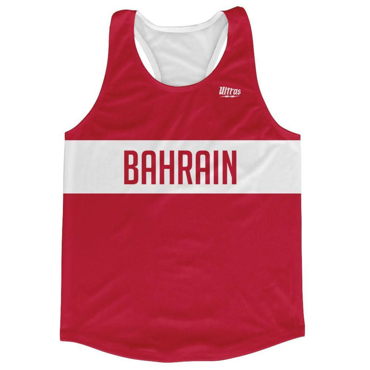 Bahrain Country Finish Line Running Tank Top Racerback Track and Cross Country Singlet Jersey Made In USA - Red White