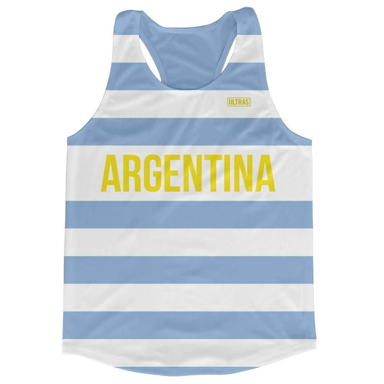 Argentina Running Tank Top Racerback Track and Cross Country Singlet Jersey Made In USA - Blue