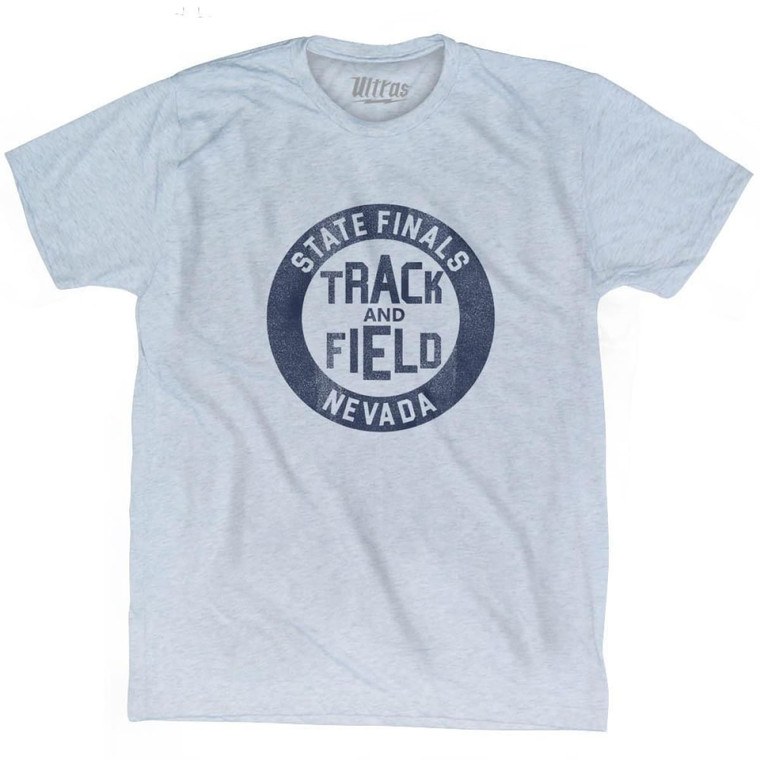 Nevada State Finals Track and Field Adult Tri-Blend T-shirt - Athletic White