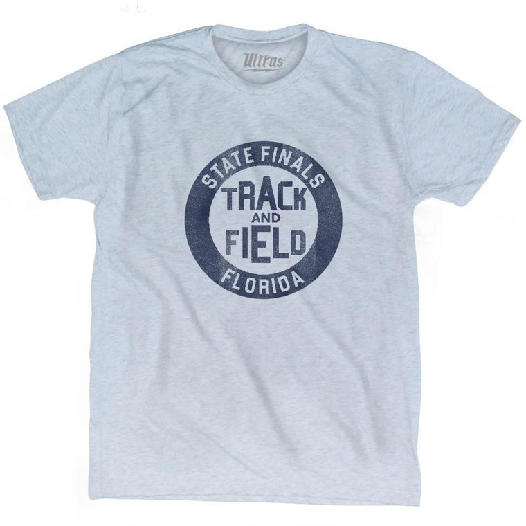 Florida State Finals Track and Field Adult Tri-Blend T-shirt - Athletic White