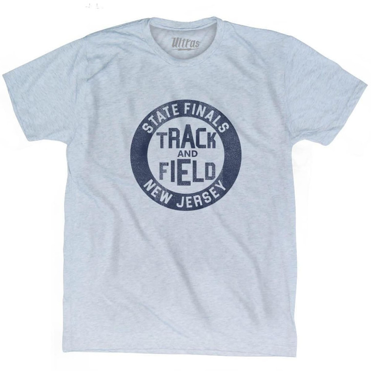 New Jersey State Finals Track and Field Adult Tri-Blend T-shirt - Athletic White