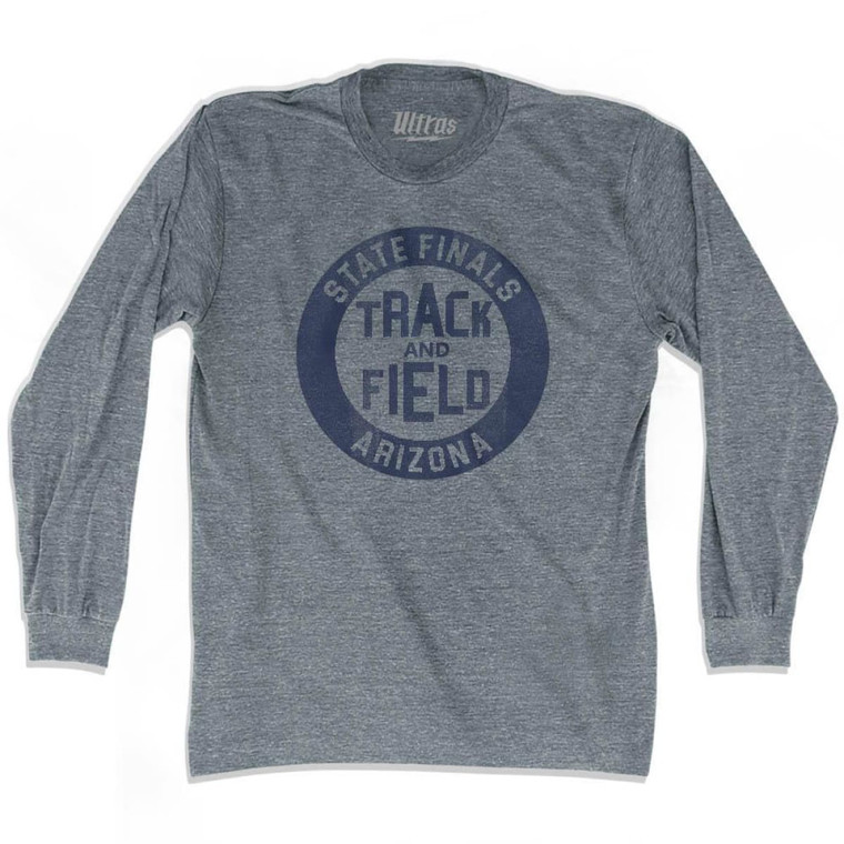 Arizona State Finals Track and Field Adult Tri-Blend Long Sleeve T-shirt - Athletic Grey