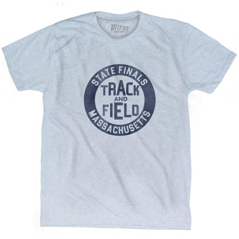 Massachusetts State Finals Track and Field Adult Tri-Blend T-shirt - Athletic White