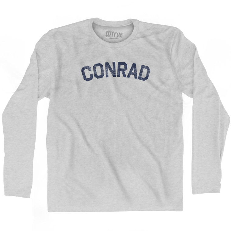 CONRAD Adult Cotton Long Sleeve T-shirt - Grey Heather