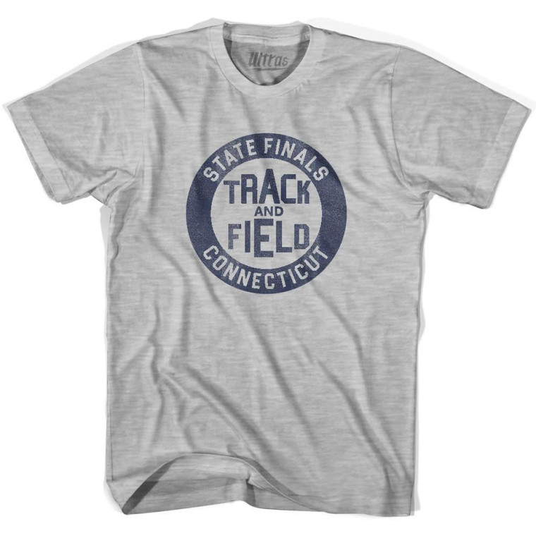 Connecticut State Finals Track and Field Adult Cotton T-shirt - Grey Heather