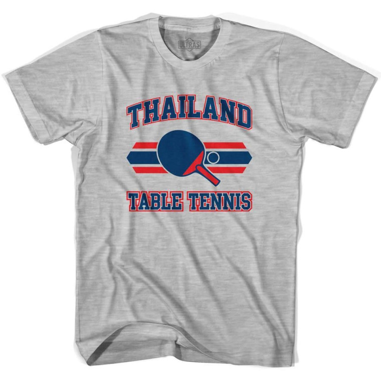 Thailand Table Tennis Youth  Cotton T-shirt-Grey Heather