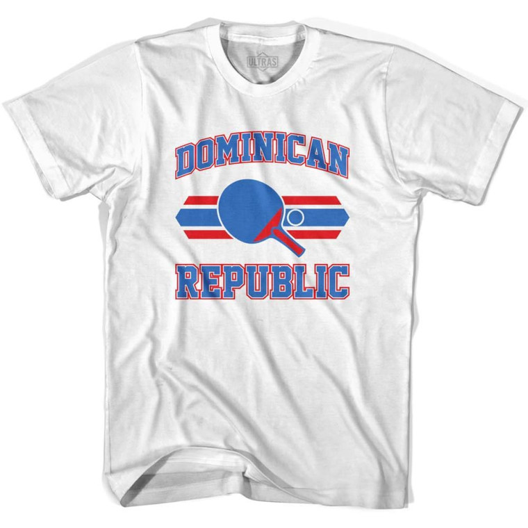 Dominican Republic Table Tennis Youth  Cotton T-shirt-White