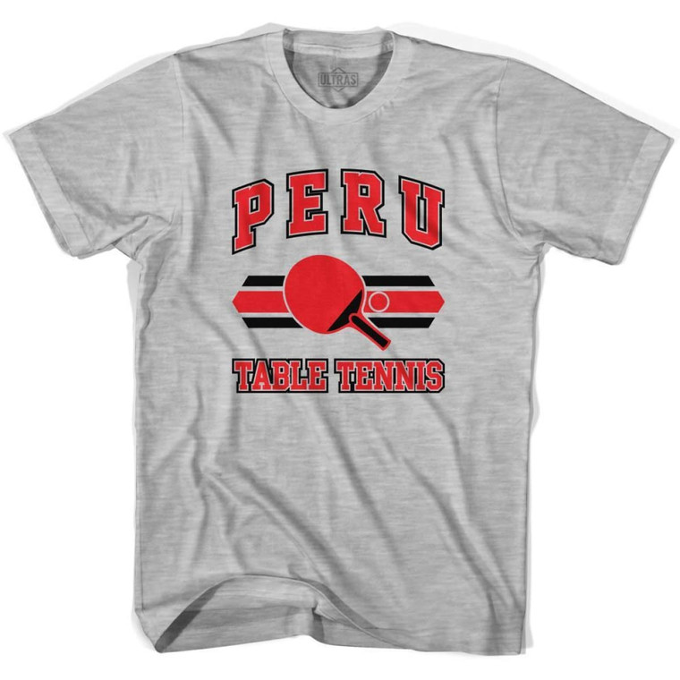 Peru Table Tennis Youth  Cotton T-shirt - Grey Heather