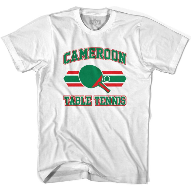 Cameroon Table Tennis Youth  Cotton T-shirt - White