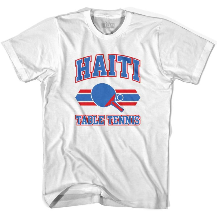 Haiti Table Tennis Youth  Cotton T-shirt-White