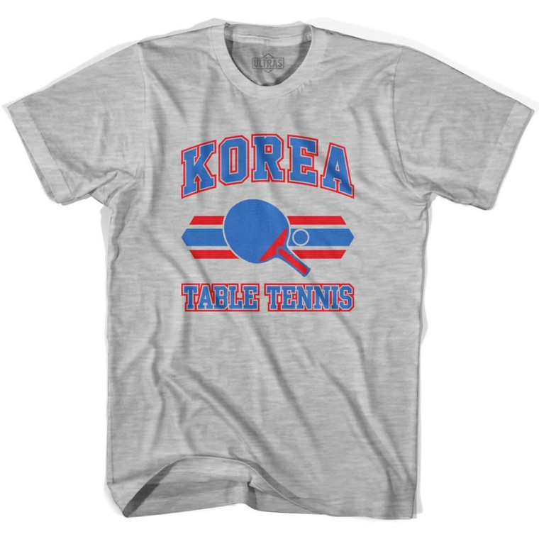Korea Table Tennis Adult Cotton T-shirt - Grey Heather