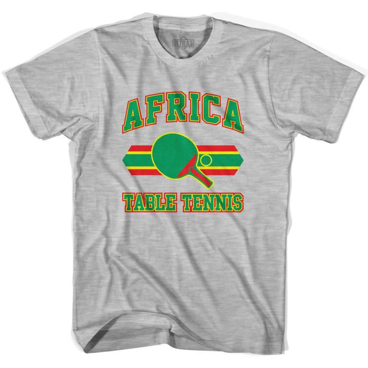 Africa Table Tennis Adult Cotton T-shirt - Grey Heather