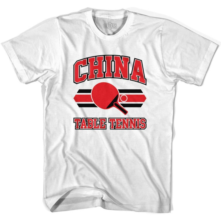 China Table Tennis Youth  Cotton T-shirt - White
