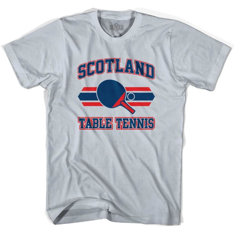 Scotland Table Tennis Adult Cotton T-Shirt - Cool Grey