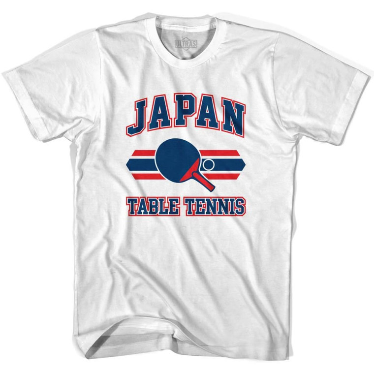 Japan Table Tennis Adult Cotton T-shirt - White