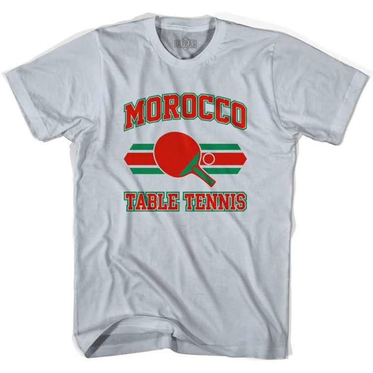 Morocco Table Tennis Adult Cotton T-Shirt - Cool Grey