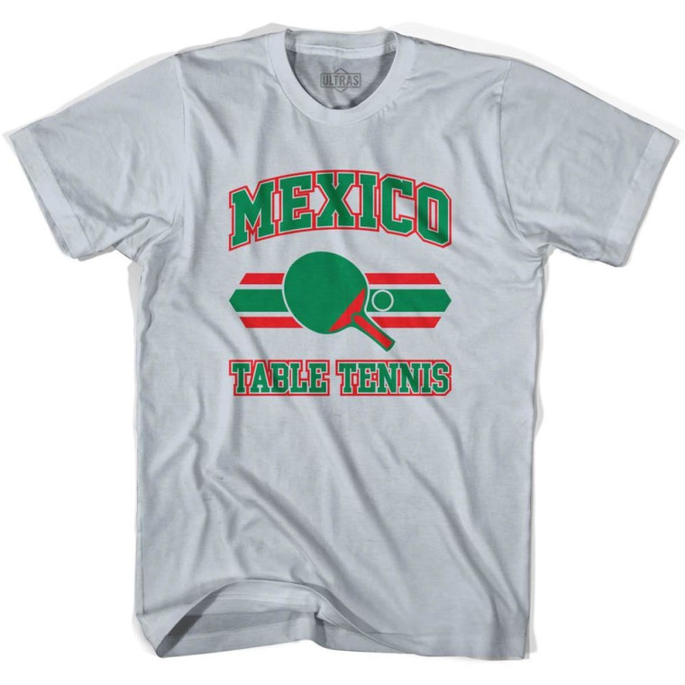 Mexico Table Tennis Adult Cotton T-Shirt - Cool Grey
