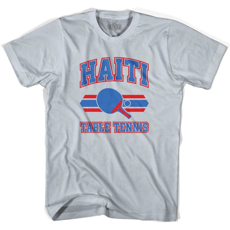 Haiti Table Tennis Adult Cotton T-Shirt - Cool Grey