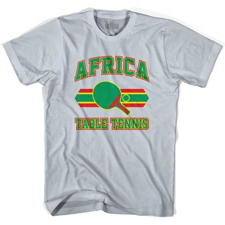 Africa Table Tennis Adult Cotton T-Shirt - Cool Grey