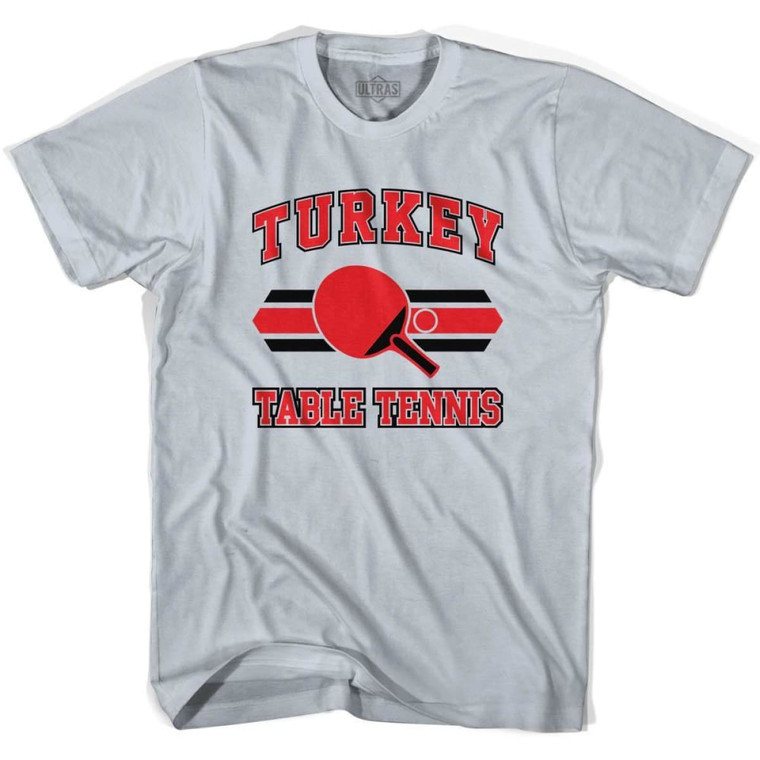 Turkey Table Tennis Adult Cotton T-Shirt - Cool Grey