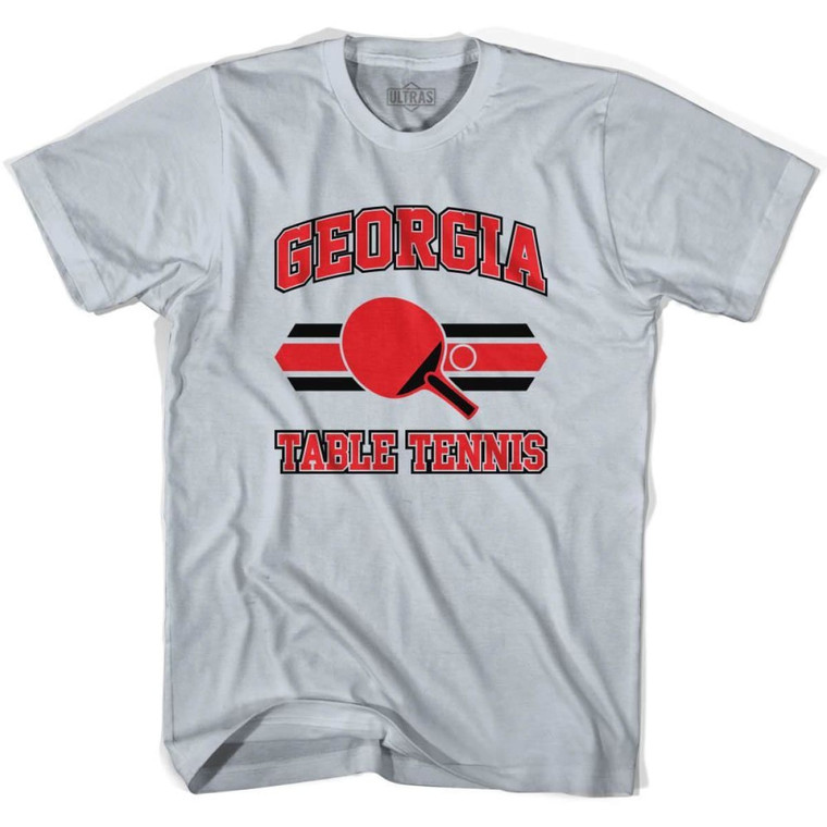 Georgia Table Tennis Adult Cotton T-Shirt - Cool Grey