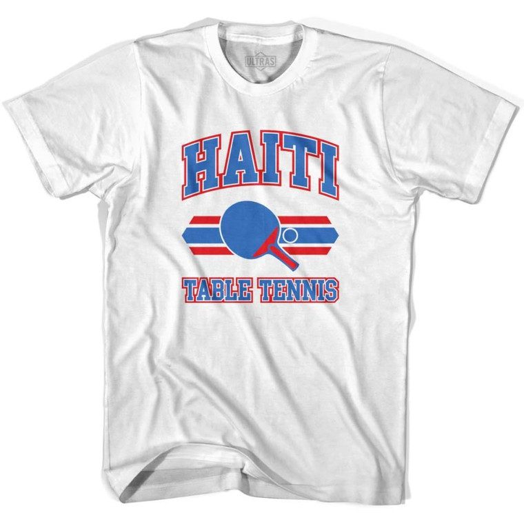 Haiti Table Tennis Womens Cotton T-shirt - White
