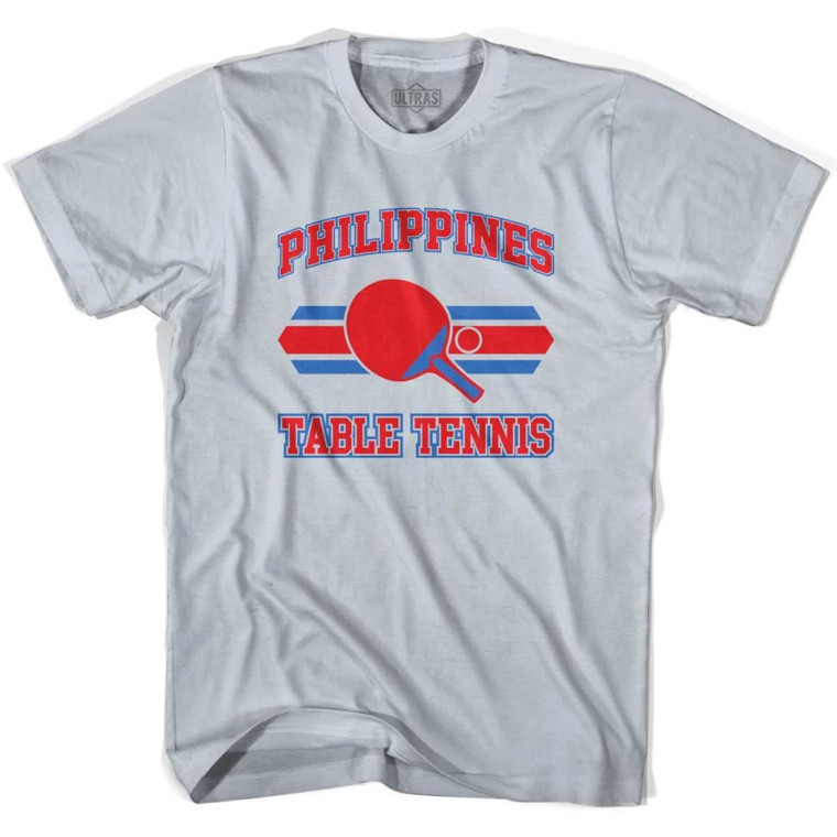 Philippines Table Tennis Adult Cotton T-Shirt-Cool Grey