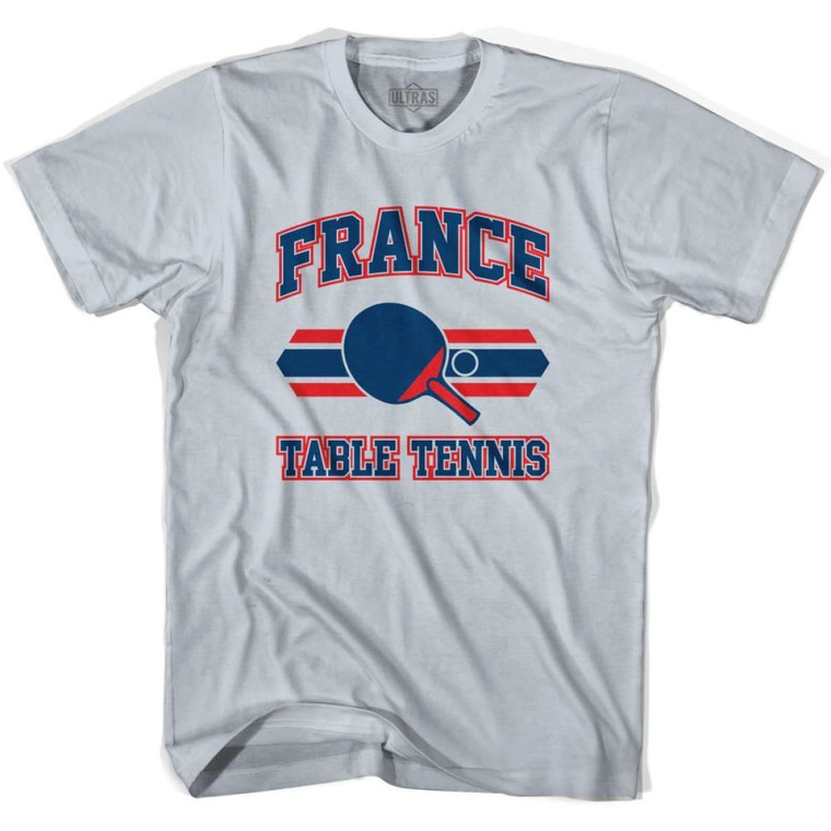 France Table Tennis Adult Cotton T-Shirt-Cool Grey