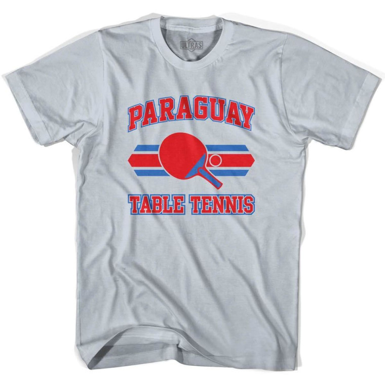 Paraguay Table Tennis Adult Cotton T-Shirt - Cool Grey