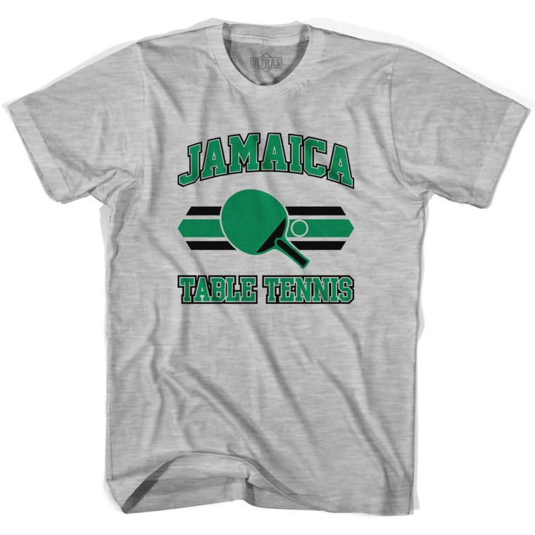 Jamaica Table Tennis Womens Cotton T-shirt - Grey Heather