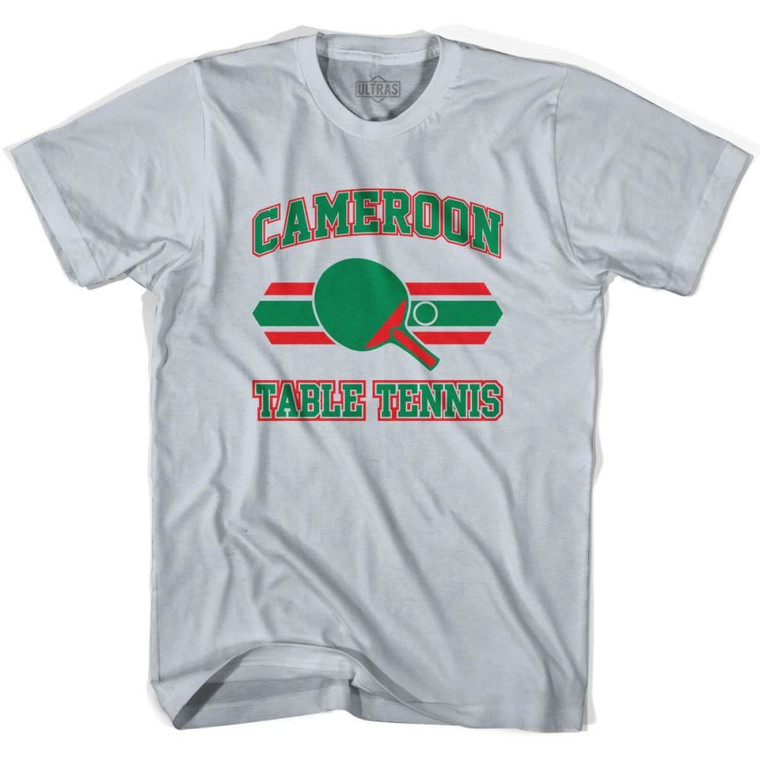 Cameroon Table Tennis Adult Cotton T-Shirt - Cool Grey