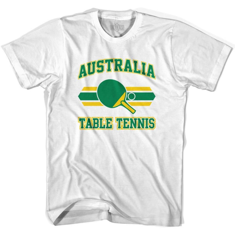 Australia Table Tennis Womens Cotton T-shirt-White