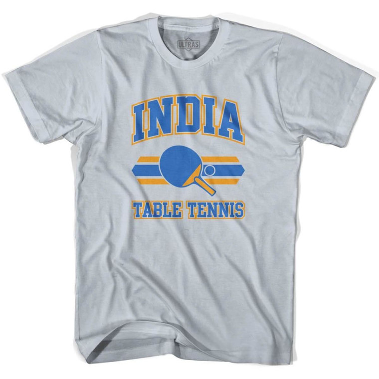 India Table Tennis Adult Cotton T-Shirt - Cool Grey