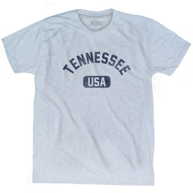 Tennessee USA Adult Tri-Blend T-shirt-Athletic White