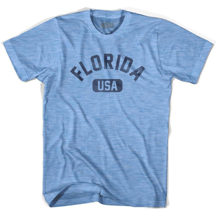 Florida USA Adult Tri-Blend T-shirt - Athletic Blue