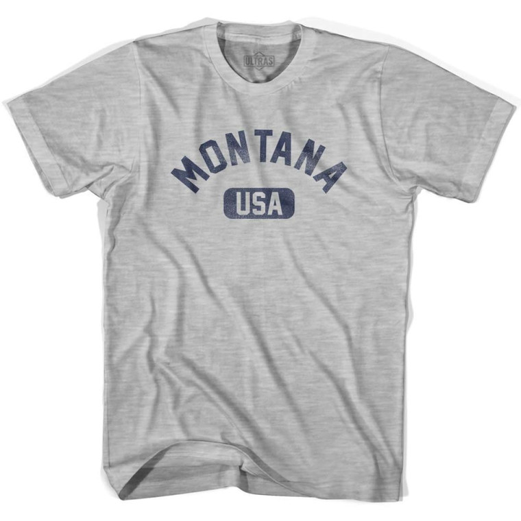 Montana USA Womens Cotton T-shirt - Grey Heather