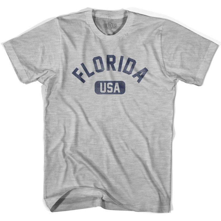 Florida USA Womens Cotton T-shirt - Grey Heather