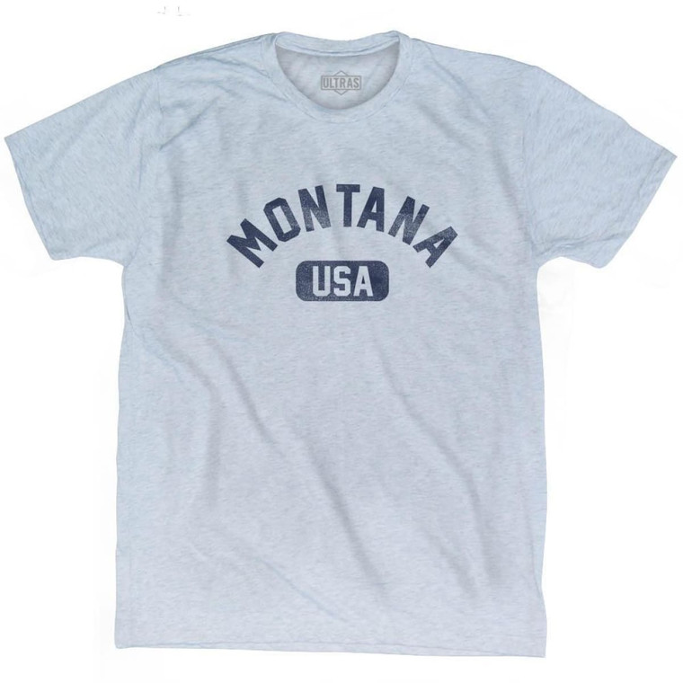 Montana USA Adult Tri-Blend T-shirt - Athletic White