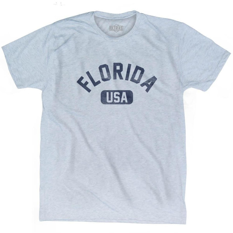 Florida USA Adult Tri-Blend T-shirt - Athletic White