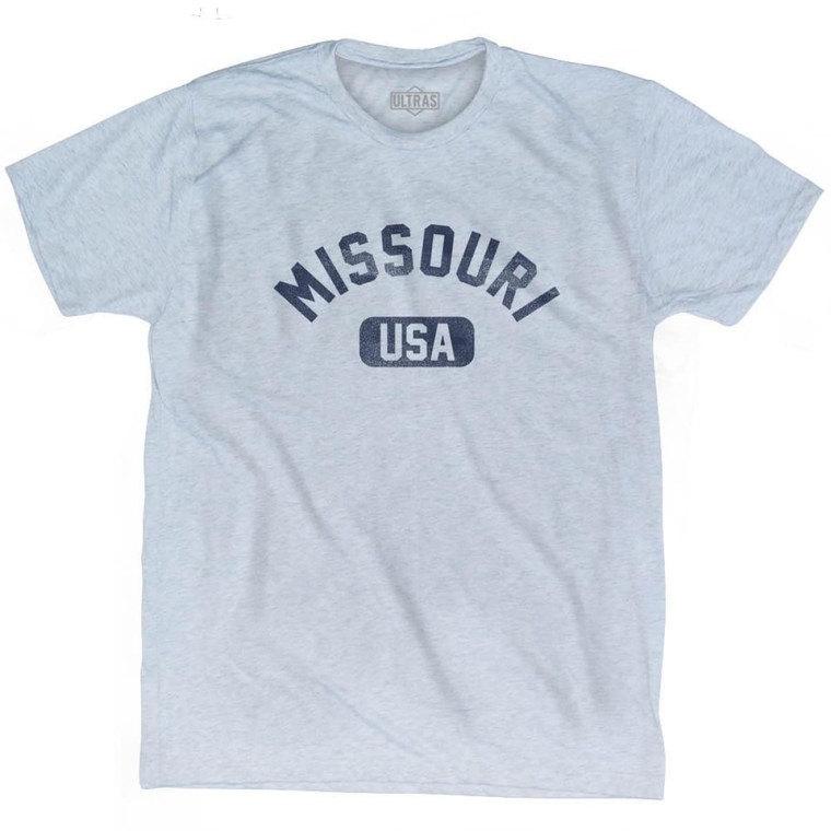Missouri USA Adult Tri-Blend T-shirt - Athletic White