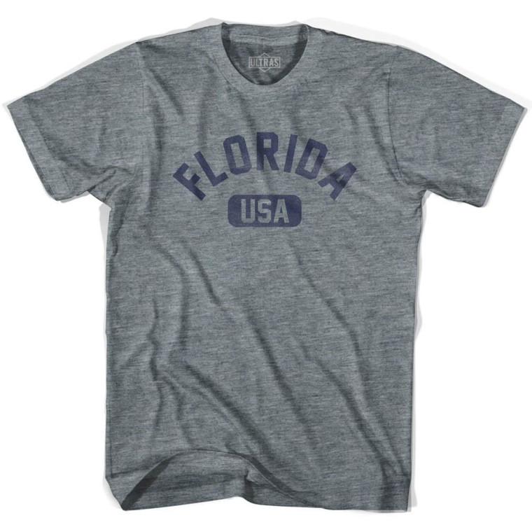 Florida USA Womens Tri-Blend T-shirt - Athletic Grey