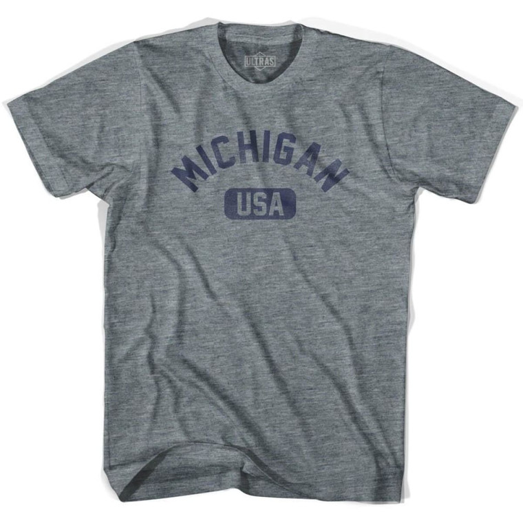 Michigan USA Womens Tri-Blend T-shirt - Athletic Grey