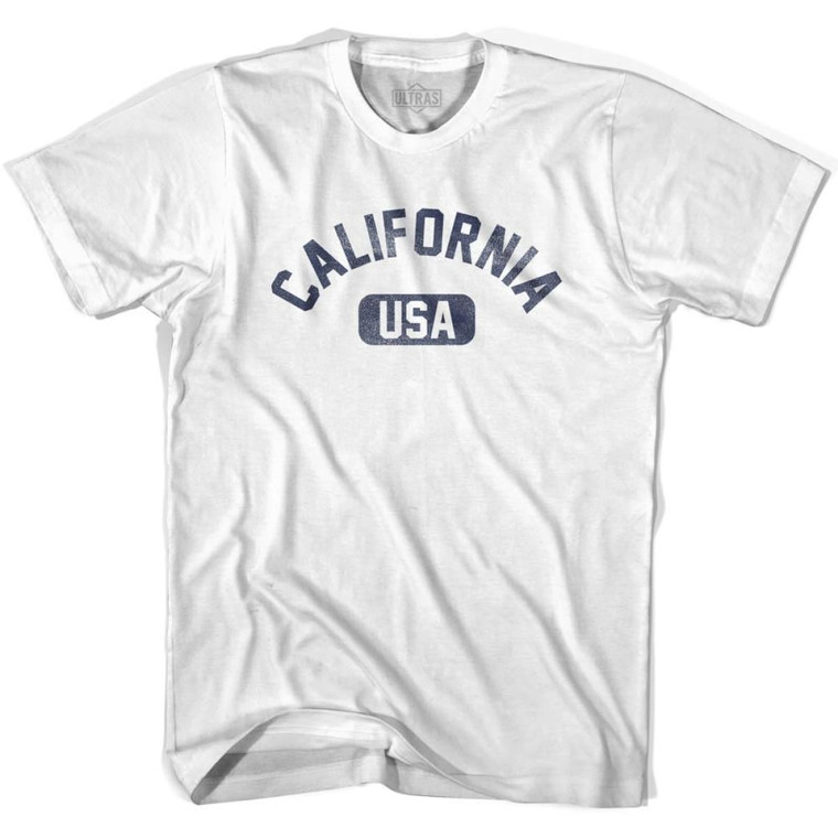 California USA Womens Cotton T-shirt - White