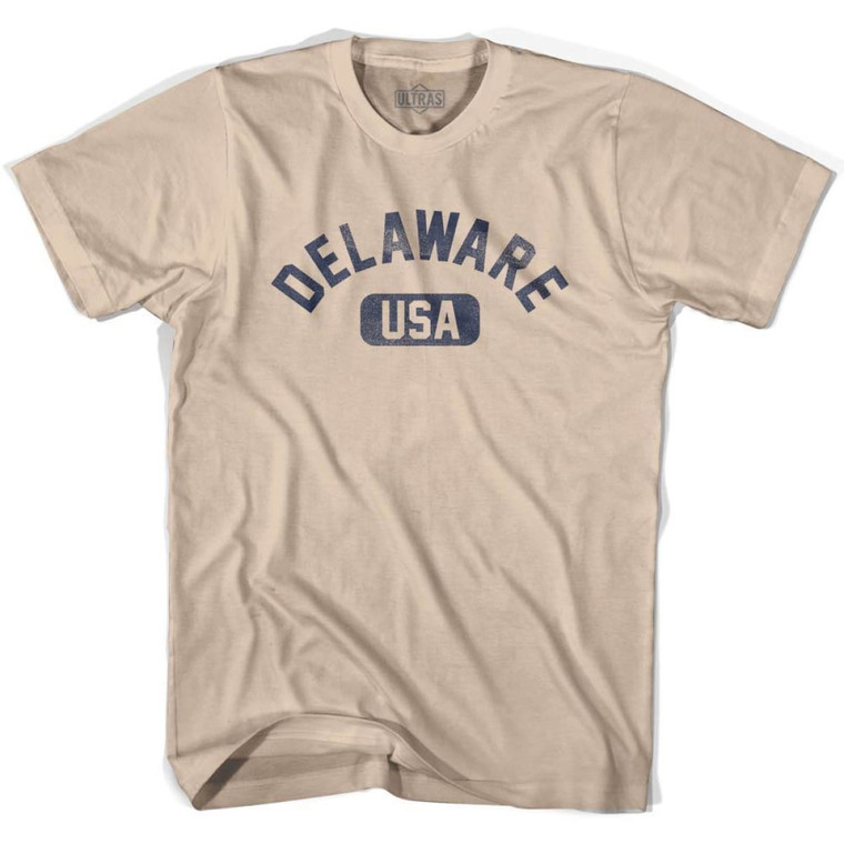 Delaware USA Adult Cotton T-shirt - Creme