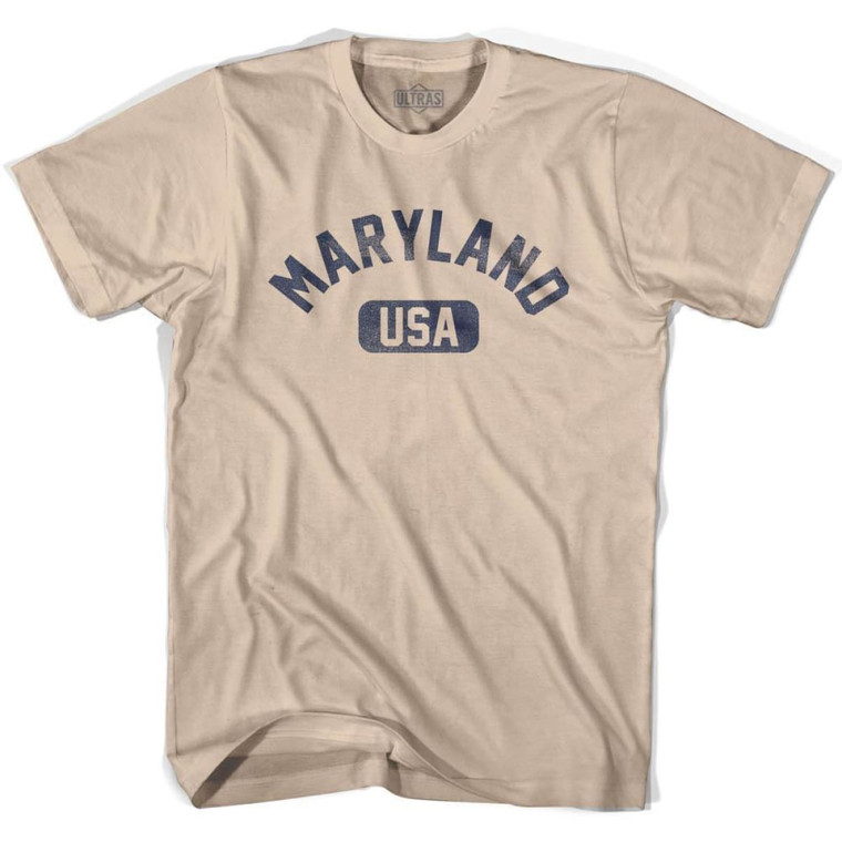 Maryland USA Adult Cotton T-shirt - Creme