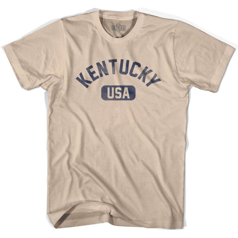 Kentucky USA Adult Cotton T-shirt - Creme